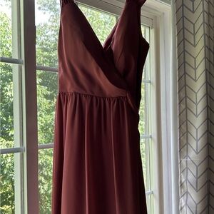 Revelry Chiffon Gown, Size 6, Rosewood